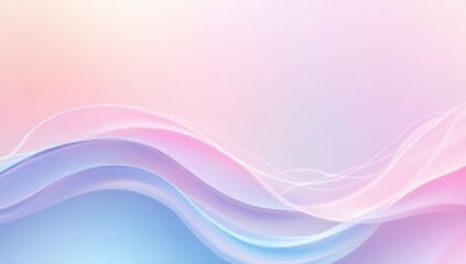 Fototapeta premium Delicate Pastel Waves: Abstract Flowing Lines in Soft Hues