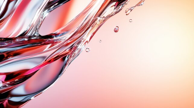 This stunning image captures the dynamic flow of liquid with vibrant colors, showcasing the beauty and elegance of fluid movement and light interaction in an abstract style.