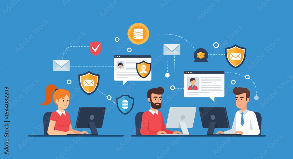 Aufkleber secure data sharing and collaboration protecting sensitive information online