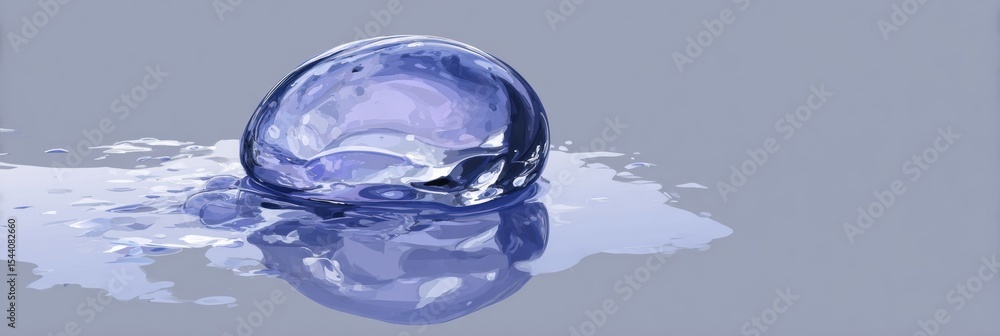 Aufkleber Asymmetric Blob Reflects Unpleasantly on Smooth Surface Creating Unique Visual Distortion