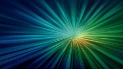 Abstract gradient background with radial green and blue light
