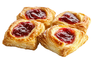 Delicious Sweet Cherry Pastries Baked Goods red   