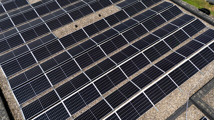 solar panels on the roof of the house