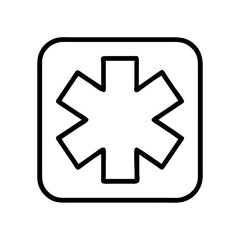 Download star of life medical symbol vector icon for ems emergency service and healthcare design needs