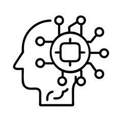 Artificial intelligence brain concept for deep learning and neural network technology and innovation