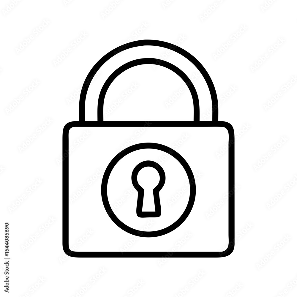 Aufkleber unlock security with this simple padlock icon vector illustration for graphic design projects and mo