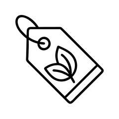 Eco friendly product tag vector, sustainable label, organic price tag, green leaf, eco tag design element