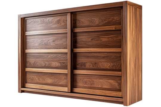 Modern Walnut Wood Sliding Door Cabinet end home  