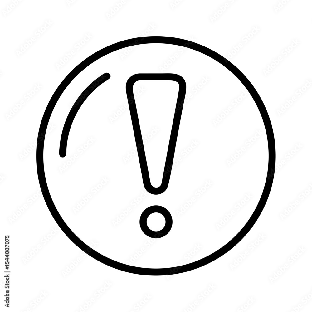 Aufkleber exclamation mark circle icon vector attention symbol warning sign danger alert error caution problem