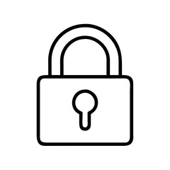 Lock icon vector graphic for security and protection symbol representing safety and privacy padlock