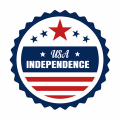 Happy 4th of July greeting Card 2025 with USA waving flag vector background illustration for banner, poster, social media feed, Happy Independence Day united states of America white background