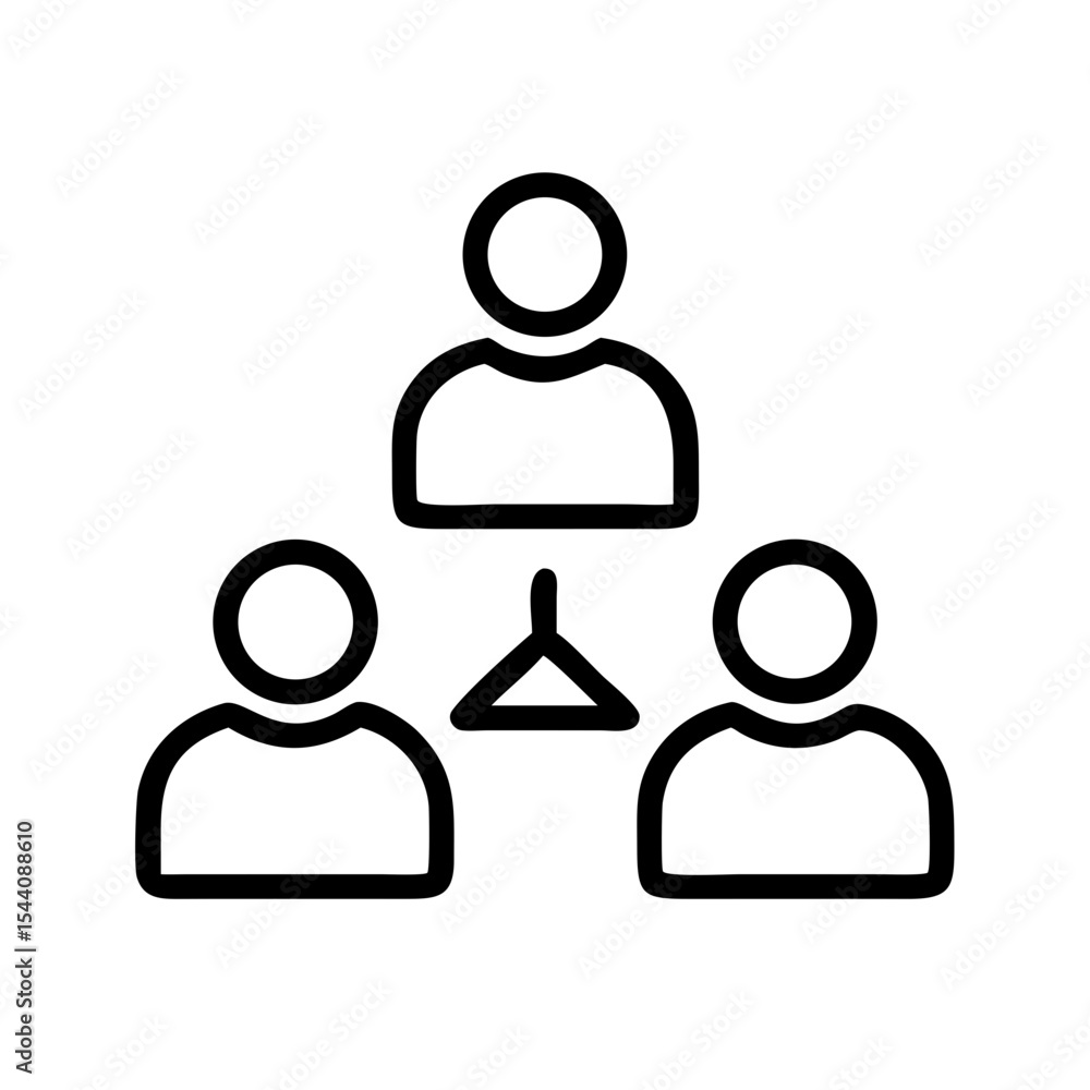 Aufkleber organization chart hierarchy team structure leadership management business connection network concep