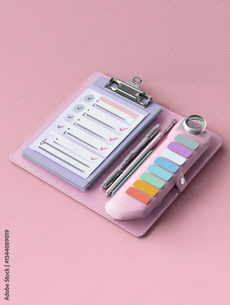 Poster mental health checklist card mockup designed for easy access and organization in a wallet, promoting