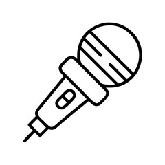 Download microphone vector icon illustration: karaoke, podcast, recording, singing, speech, voice, audio