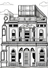 sketch of house