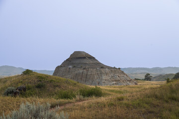 The Badlands rock formations at Theodore Roosevelt National Park, North Dakota
