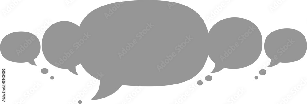 Aufkleber monochromatic speech bubbles cluster design ai generative