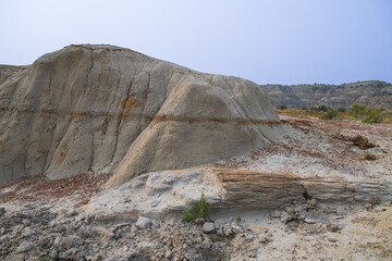 The Badlands rock formations at Theodore Roosevelt National Park, North Dakota
