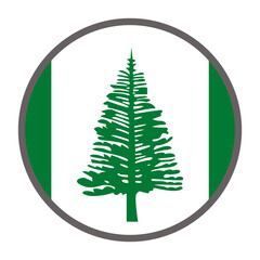 round flag of Norfolk country on white background vector
Vector round flag