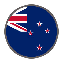 round flag of New Zealand country on white background vector
Vector round flag