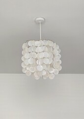 White shell ceiling lampshade 