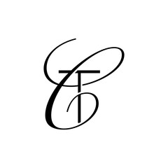 initial letter t with c script logo