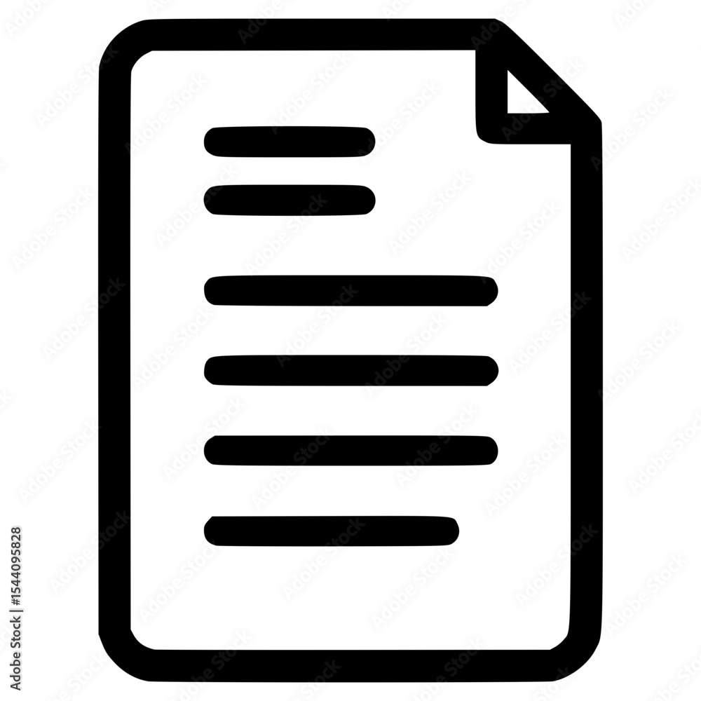 Poster simple vector illustration of a blank document with lines