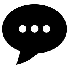 Fototapeta premium Black speech bubble vector design for communication concepts