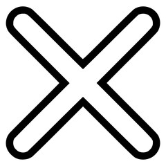 Obraz premium Vector illustration of a bold geometric cross symbol