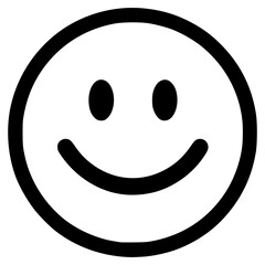 Simple smiley face design representing happiness and warmth