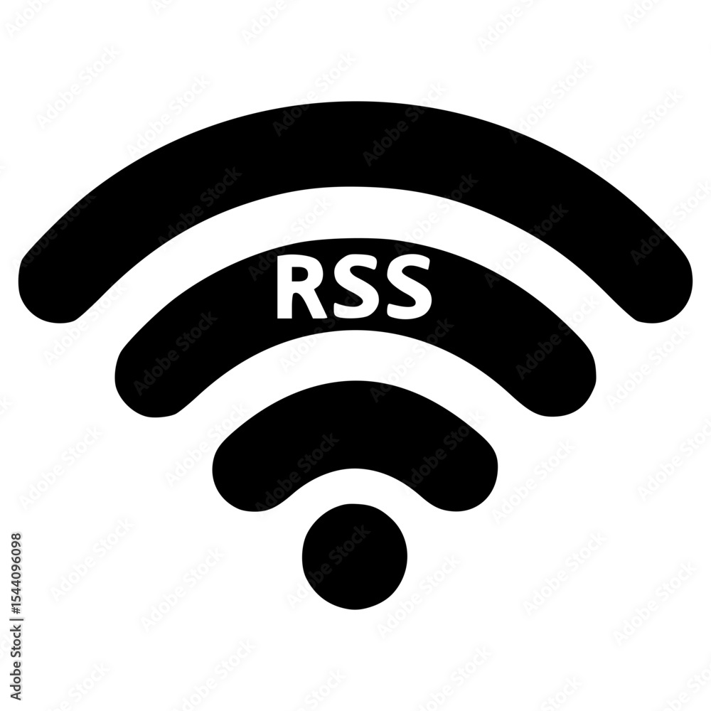Poster popular rss feed symbol in vector format for digital content sharing