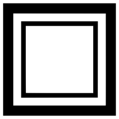Black and white geometric vector with layered squares