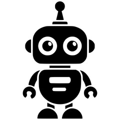 Fototapeta premium Cute vector robot design for kids and educational materials
