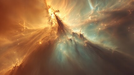 A vibrant display of celestial nebulae.