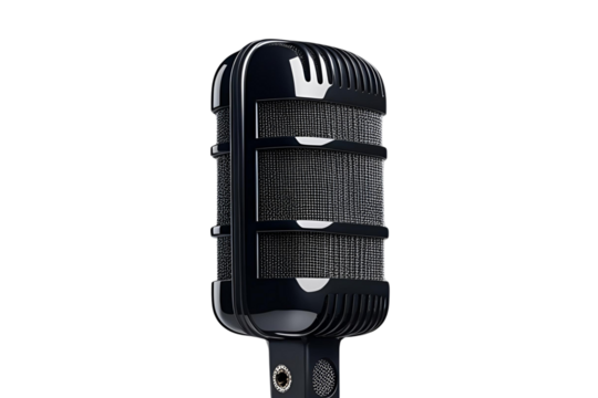 microphone isolated on transparent  background