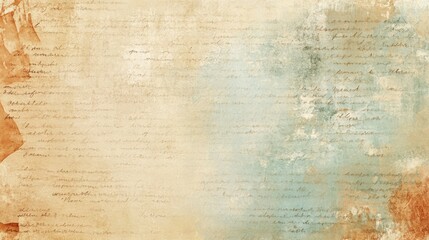 Obraz premium Aged parchment paper with handwritten text and distressed texture.