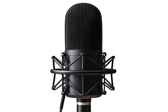 microphone isolated on transparent  background