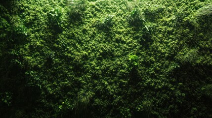 Obraz premium Lush Green Vertical Garden Wall: A Textured Tapestry of Nature