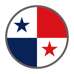 round flag of Panama country on white background vector
Vector round flag