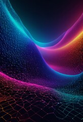 Close-up of a coloured abstract background with lines and dots