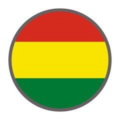 round flag of Bolivia country on white background vector
Vector round flag