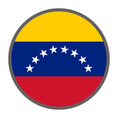 round flag of Venezuela country on white background vector
Vector round flag