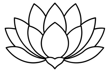 Graceful pink lotus flower vector illustration, an isolated natural beauty symbol perfect for floral design elements