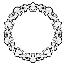 abstract floral frame