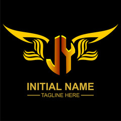 JY Golden Wing Emblem Logo