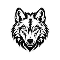 Fototapeta premium Stylized wolf head isolated on white background