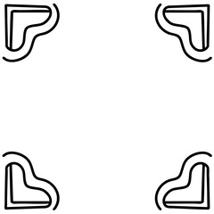 Abstract Corner Frame – Modern Minimalist Line Art for Creative Projects (EPS + JPG)