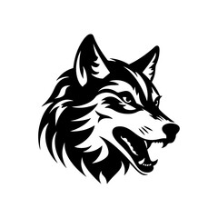 wolf head vector