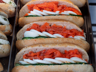 Gourmet Smoked Salmon Sandwiches on Whole Grain Bread