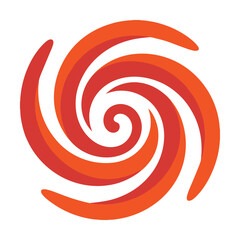 Abstract Red Orange Swirl Design Pentecostal Pentecost Spiral Graphic Icon Symbol